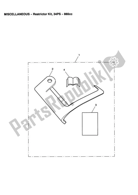 All parts for the Restrictor Kit, 34ps - 865cc of the Triumph America Carburettor 790 2002 - 2007
